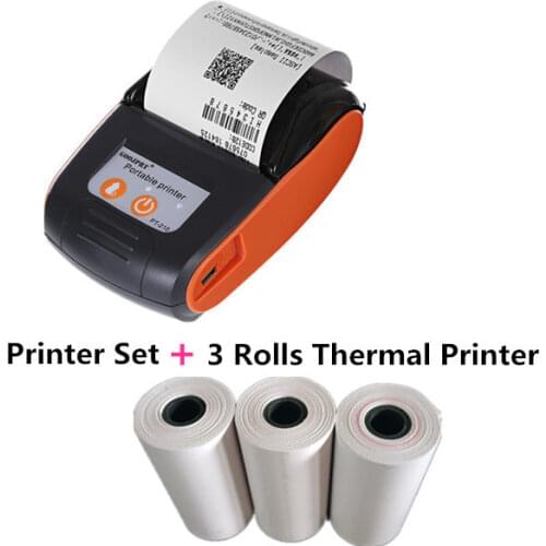 GOOJPRT Mini Pocket Bluetooth Wireless Thermal Receipt Printer Ink-less Bill Machine Printer Mobile Phone Printer Case and Paper
