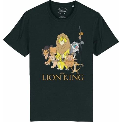 The Lion King Group Photo Mens Black T-Shirt
