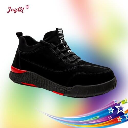 Men safety shoes steel toe cap industrial slip on work boots sneakers casual male shoes brand plus size 39-45 JOY-245