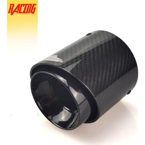 1 Pc Black Glossy Carbon Fiber Exhaust Muffler Tips Fit For Mini Cooper F54 F55 F56 F57 F60 R55