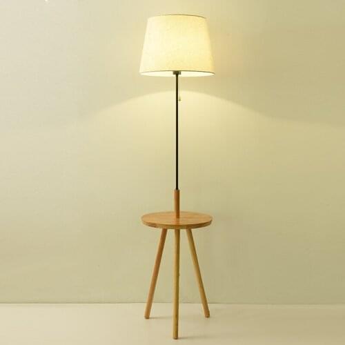 Floor lamp bedroom bedside lamp living room hotel creative home led solid wood study floor lamp foot switch for floor lamp