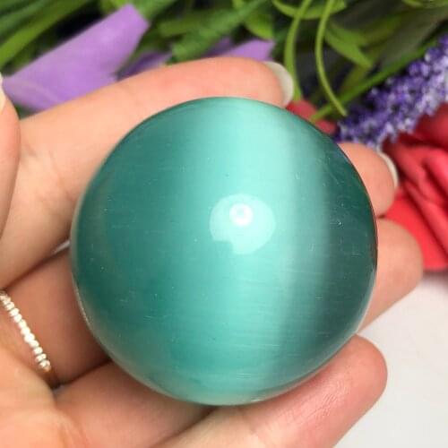 Natural feline eye ball crystal quartz ball and mineral chakra reiki healing home decoration