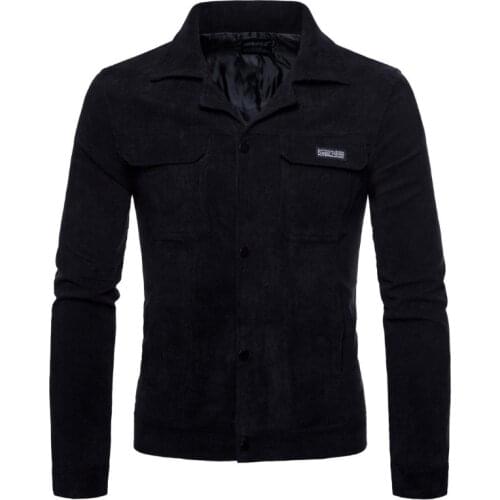New Korean Style Corduroy Jacket Men Single Breasted Slim Casual Jacket Men Clothing Casaco Masculino M-4XL