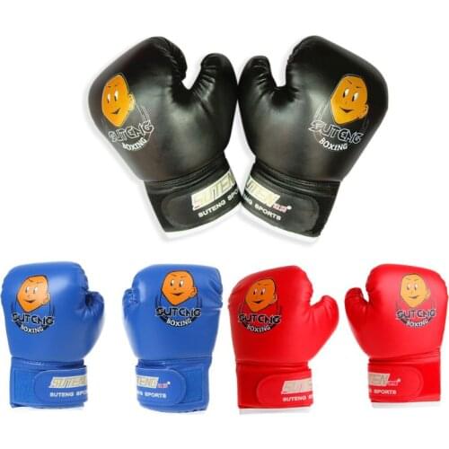 OOTDTY Children Cartoon Punching Bag Sparring Boxing Gloves Training Fight Age 3-12 Dropship