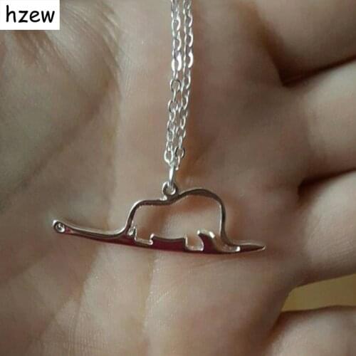 Hzew 1pcs animal cute wholesale Little Prince necklace jewelry Elephant in a snake Charm women child jewelry present birthday