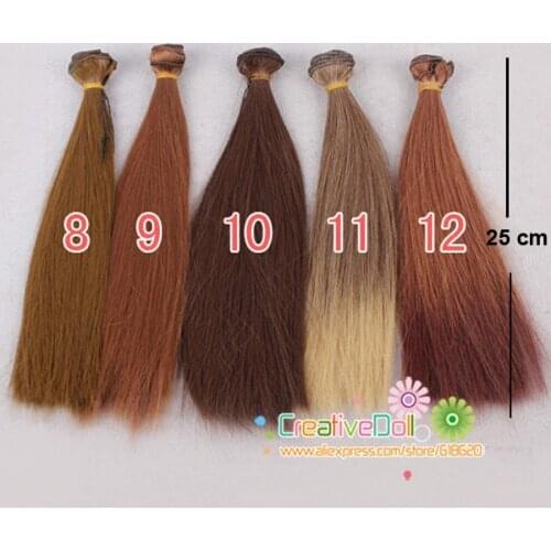 Free shipping 25cm straight long wigs for BJD SD dolll long hair BJD diy accessory wigs wholesales