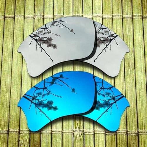 Polarized Replacement Lense For-Oakley Flak Jacket XLJ Sunglasses Frame - Chrome & Blue Combine Options
