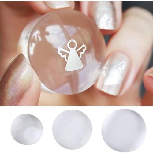 1Pc Mini Transparent Jelly Nail Art Stamper DIY Polish Design Print Silicone Stamp Stamping Tool Nail Art Decoration Accessories