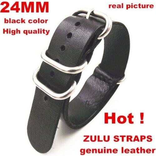 Zulu straps genuine leather - Wholesale 10PCS/lot High quality 24MM Nato strap Watch band NATO straps watch strap-3244