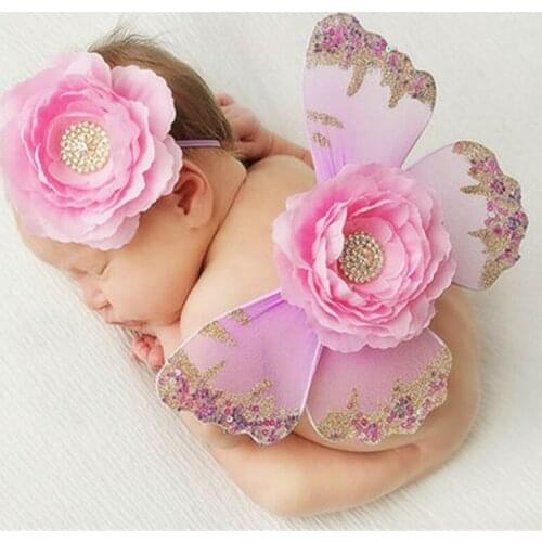 Christmas Gift!Newborn Costume Butterfly Set Colorful Fotografie Infant Angel Wings 13 Colors Available Newborn Photo Shoot
