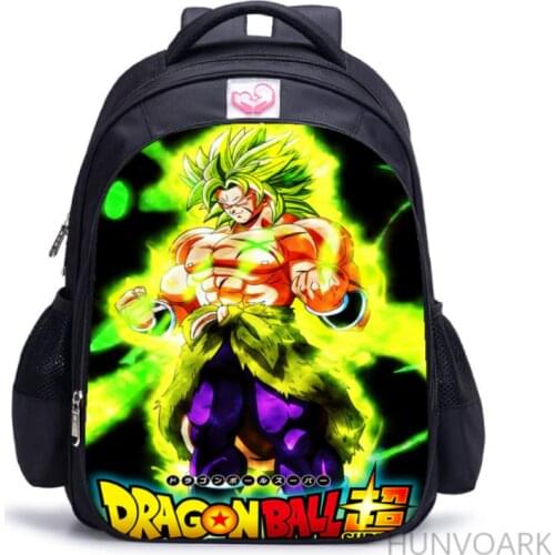 16 Inch GOKU Children School Bags Orthopedic Backpack Kids School Boys Girls Mochila Infantil Catoon Bag