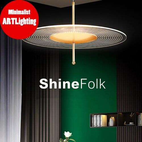 Modern Minimalist Acrylic Shine LED Pendant Lamp For Bedroom Art Decor Hanging Lights Winfordo Lighting