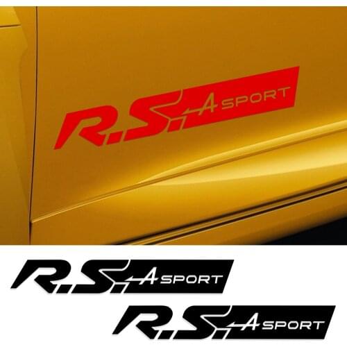 Car Styling Door Racing Side R.S Sport Decal Car Sticker For Renault Sport Clio Twingo Megane R276 trophy cup Logan Accessories