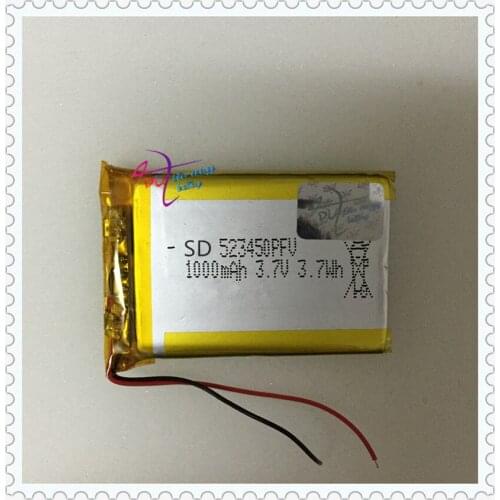 LED lamps 523450 1000mAh lithium polymer battery Battery