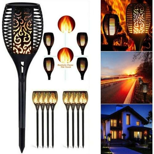 LED Solar Flame Torch Light Flickering Waterproof Garden Lighting Decor Landscape Lawn Lamp Path Lighting Torch Outdoor Light