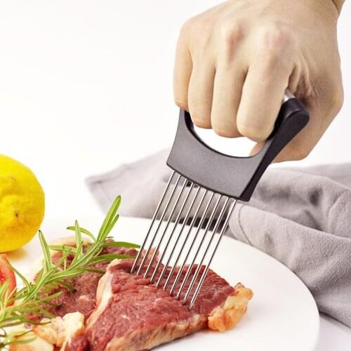 Stainless Steel Steak Meat Tenderizer Onion Needle Pine Kitchen Cooking Tools Meat Tenderizer Burger Press Assistant Slicers