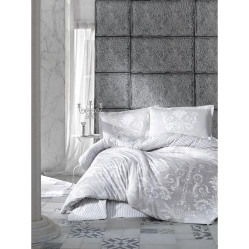Alone %100 Cotton Quality Bedding Set Grey Double King Queen Bed Duvet Cover Set Lux Modern Romantic Bedsheet Duvet Pillow case