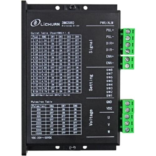 3 phase NEMA23 NEMA34 hybrid stepper motor driver DSP DC36V 5.7A 3MC580