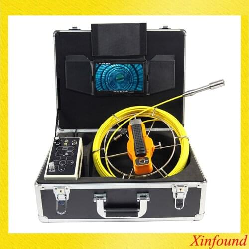 30m With Meter Calibration 23mm Waterproof Pipe Camera Snake Video Inspection Camea For Pipeline Duct Drain Sewer Plumbing 7'LCD