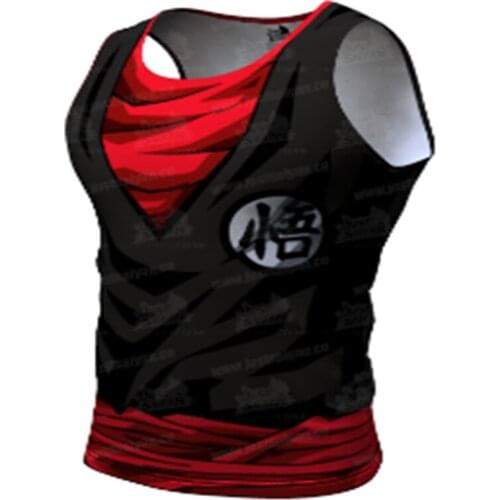 Harajuku Cosplay Anime character Men Anime Vest singlet Tops Tees Waistcoat Fitness Male Bodybuilding Clothing Streetwear