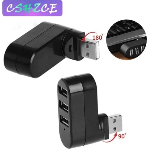 180 Degree Mini USB 2.0 Hub 3 Ports High Speed Hub USB Splitter Adapter Cable For PC Laptop splitter ladron puertos usb