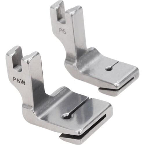 2Pcs/set Steel Industrial Sewing Machine Presser Feet P5W P5 Industrial Flatcar Sewing Machine Wrinkled Foot Wide or Regular