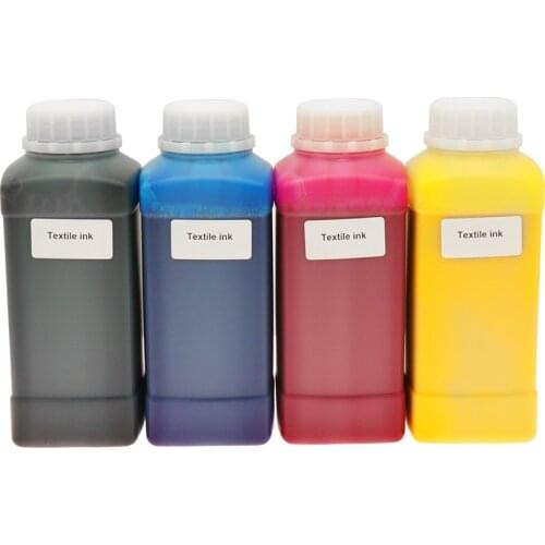 4*500ml Textile Ink Set for T-Shirt DTG Printer CMYK Color Textile InK Garment DTG Ink For Clothes Printer Machine