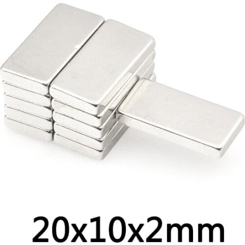 50/100/200pcs 20x10x2mm N35 Rare Earth Magnet 20mmX10mm Block Rectangular Magnets 20x10x2mm Permanent Neodymium Magnet 20*10*2mm