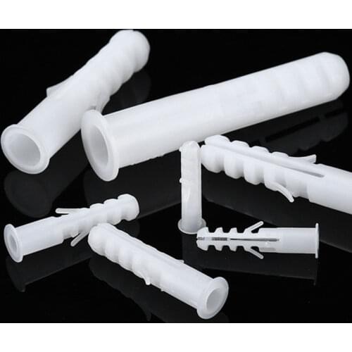 6mm Nylon expand nail wall plug plastic anchor PE Material Wall Ribbed Plastic Anchor Plug without Screws