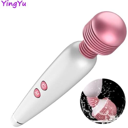 19X3.5cm 6 Speeds USB Charged Vibrators for Women G-Spot Massager Sex Toys Women Clitoris Stimulate Adult Products Head Covers