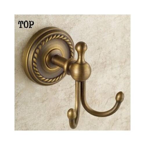Antique brass bathroom cloth hook coat hanger Fashion copper antique clothes hook single hook coat hooks