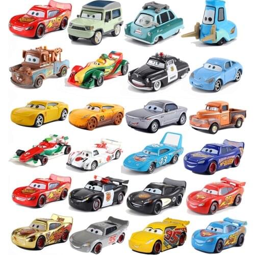 Car Disney Pixar Car 2 3 Lightning McQueen Jackson Storm Sally Guido Mater 1:55 die-cast metal alloy car 3 gift