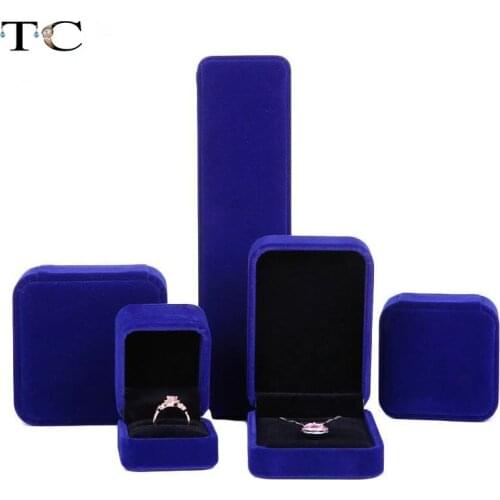 Velvet Jewelry Box Necklace Holder Box Earrings Ring Box Jewellery Organizer Jewelry Boxes and Packaging