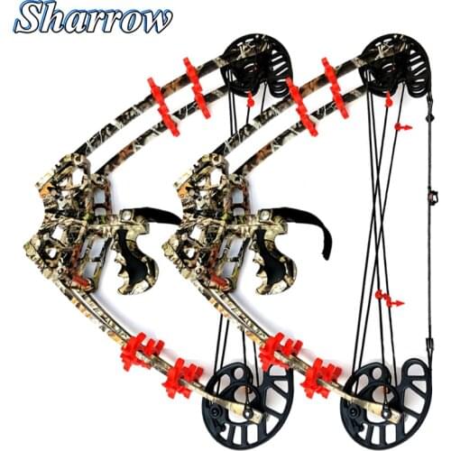 Compound Bow Crossbow Hunting Steel Ball Bow 40lbs IBO350FPS Mechanical Pulley Bow Shlingshot Shooting Archery JUNXING M109