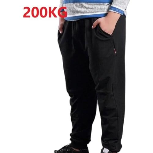 Autumn Mens big pants sports 200KG plus size 14XL 15XL stretch large size 66 60 62 68 70 oversize sweatpants black 50 52 54 56