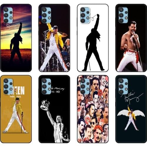 Black tpu Case For Samsung galaxy A32 A42 A52 A72 4g 5g S21 PLUS ultra back cover Freddie Mercury Queen band