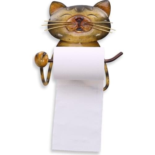 2019 Cat Paper Towel Holder Vintage Cast Iron Dog Toilet Paper Holder Stand Towel Holder Standing for Bathroom