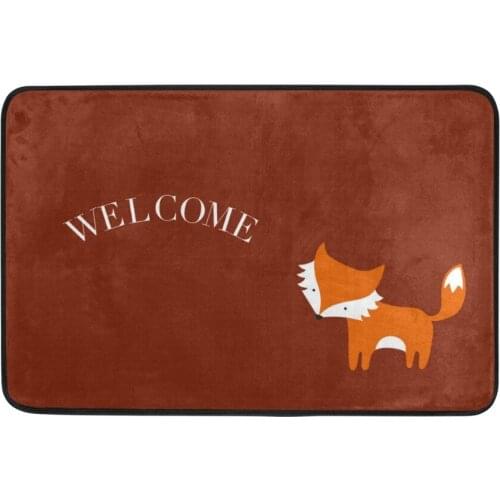 Homing Anti-Slip Door Floor Mats Lovely Cartoon Fox Cat Bear Carpets Kitchen Rugs Dust Proof Bathroom Mats Home Decor Crafts