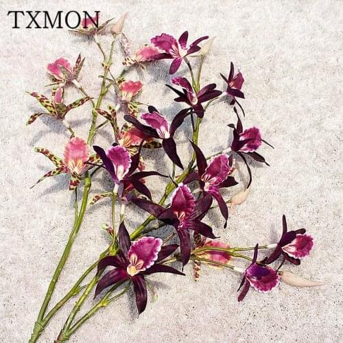Simulation single branch 2 branches 11 flower stone orchid artificial fake flower home decoration photography wedding decoration