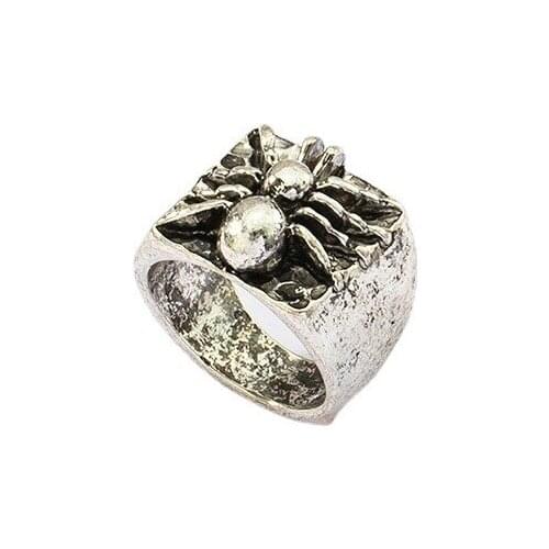 Ins Antique Rhodium Hip-hop Rock Punk Spider Insects Minimalism Knuckle Finger Rings Korean Fashion Women Party Jewelry