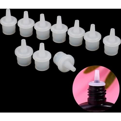 10pcs Convenient Extended Glue Usage Anti-blocking Eyelash Extension Tool Universal Eyelash Glue Replacement Bottle Mouth Head