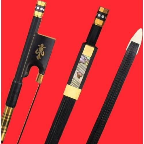 Violin bow carbon fiber violin bow 4/4 carbon fiber violin bow black 60g