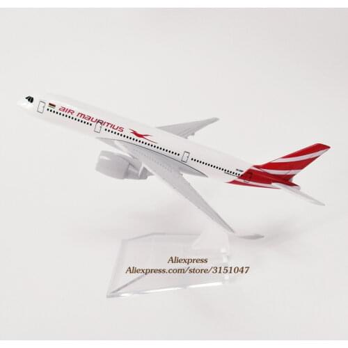 NEW Alloy Metal Air Mauritius Airlines Airplane Model Airbus 350 A350 Airways Plane Model Stand Aircraft Kids Gifts 16cm