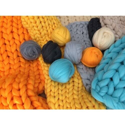 Mylb 1000g per Ball New Super Chunky Arm Knitting Yarn Blanket Bulky Yarn Merino Wool Imitation Thick Yarn Christmas Gift