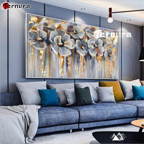 Modern art abstract flowers 5D Diamond full Round square Diamond Painting Mosaic DIY Cross Stitch Kit Diamonds Embroidery large