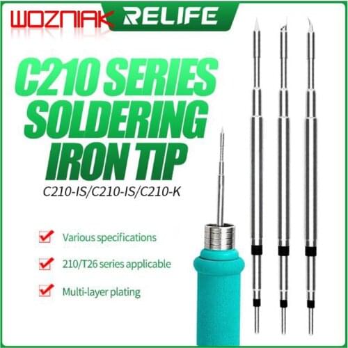 RELIFE RL-C210 Series Soldering Iron Tips Welding Iron Handle Equal quality Soldering Station Welding for JBC High Grade A