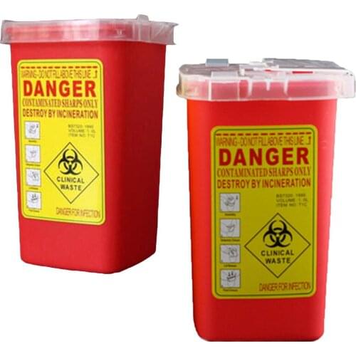 Tattoo Sharp Needles Handles Accessories Storage Container Collector Waste Box Storage Container Portable with Lid