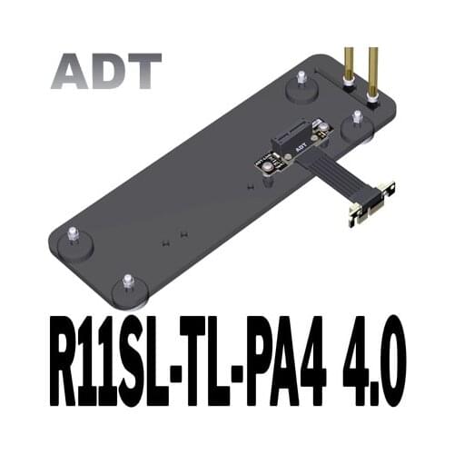 PCI-E X1 To X1 Turn 90 Degree Upright Dual Right Angle Extension Cables, Including Base of Magnetic Feet PCIe 4.0 X1 (16G/bps)
