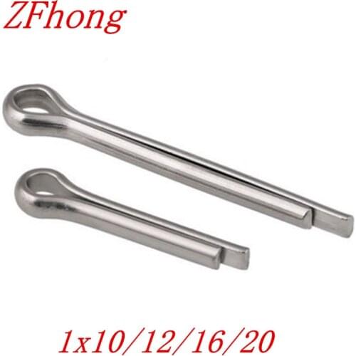 100pcs M1x10/12/16/20 1mm stainless steel spring split cotter pin