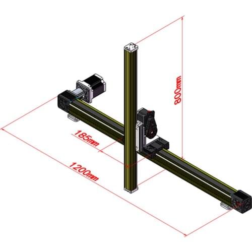 Mjunit MJ60+MJ45 belt drive linear rail xz structure for painting application Travel to customize